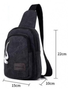 Рюкзак з одного лямкою Denater L Black (DENLBLK-L)