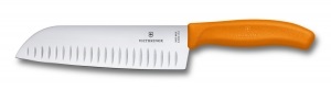 Нож кухонный Victorinox Santoku оранжевый (6.8526.17L9B)