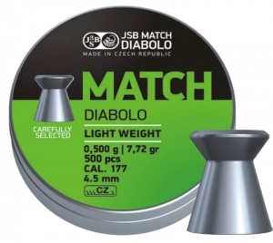 Пули пневматические JSB Green Match Diabolo Light Weight для пистолета (000010-500)