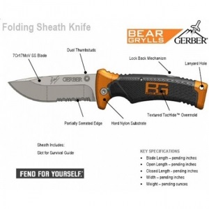 Ніж складаний Gerber Bear Grylls Folding Sheath Knife (31-000752)