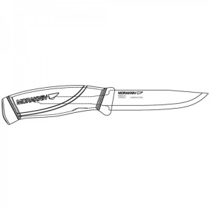 Ніж з фіксованим клинком MORA Companion Black Blade Outttod sport knife (12553)
