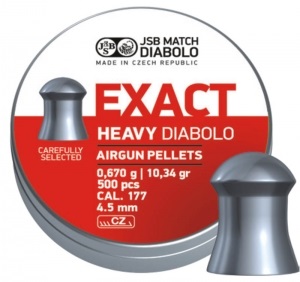 Пули пневм JSB Diabolo Exact Heavy 4,52 мм 0,670 гр. 200 шт/уп (546267-200)