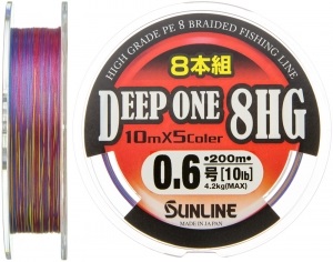 Шнур Sunline Deep One 8HG 200m #0.6/0.128мм 4.2кг (1658.05.50)