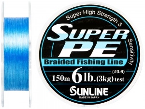 Шнур Sunline Super PE BlueBird special 150м (голуб.) 0.128мм 6LB/3кг (1658.05.52)