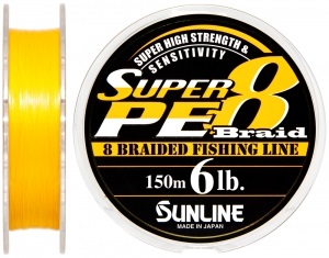 Шнур Sunline Super PE 8 Braid 150м 0.128мм 6Lb/3кг (1658.08.06)