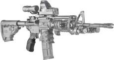 Рукоятка пистолетная FAB Defense прорезиненная для M16M4AR15 (agr43g)