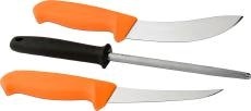 Набір MORA Hunting Set Orange 2 Knives + Sharpener (12098)