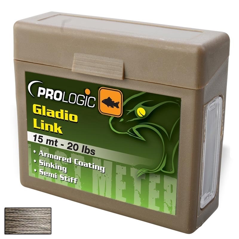 Поводковый материал Prologic Gladio Link 15m 20lbs Coated Camo Brown (1846.00.68) — купить в Украине | Прицел