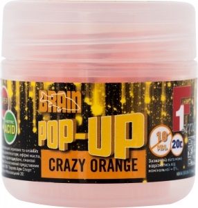 Бойлы Brain Pop-Up F1 Crazy orange 10 mm 20 gr (1858.01.82)
