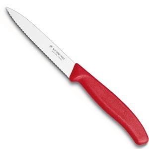Нож кухонный Victorinox SwissClassic с волнистым лезвием красный (6.7731)