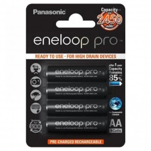 Акумулятор Panasonic Eneloop Pro AA 2450 mAh 4BP NI-MH (BK-3HCCE / 4BE)