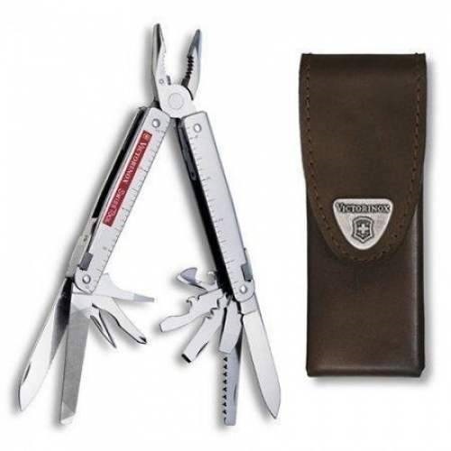 Мультитул Victorinox SwissTool в шкіряному чохлі (3.0323.L) — купити в Україні | Приціл