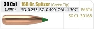 Пуля Nosler Ballistic Tip SP .30 168 гр/10.88 грамм 50 шт. (13-30168)