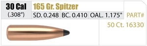 Куля Nosler Partition SP .30 165 гр / 10.7 грам 50 шт. (13-16330)
