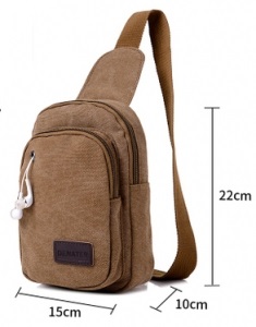 Рюкзак з одного лямкою Denater L Brown (DENLBRO-L)