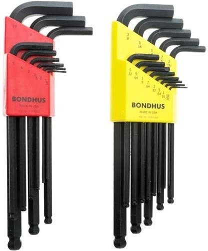 Набор шестигранников Bondhus 20199 Balldriver L-Wrench Double Pack 10999 (1.5-10mm) - 10937 (0.050-3/8-Inch) ― Прицел - охотничий интернет магазин