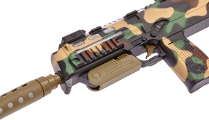 Автомат свето-звуковой ZIPP Toys HK MP7 в наборе с очками. камуфляжно/коричневый (810A)