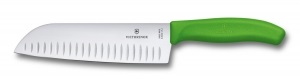 Нож кухонный Victorinox Santoku зеленый (6.8526.17L4B)