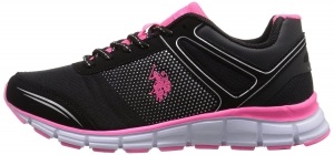 Кросівки жіночі US Polo Assn LYDIA Fashion Sneaker (38UA 7.5US) Black / Hot Pink / White
