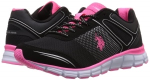 Кроссовки женские U.S. Polo Assn LYDIA Fashion Sneaker (38UA 7.5US) Black/Hot Pink/White