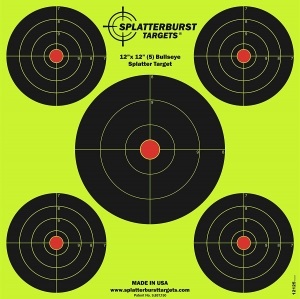 Мишень для стрельбы флюрисцентная Splatterburst 30х30 см (12x12 дюймов) Бычьи глаза