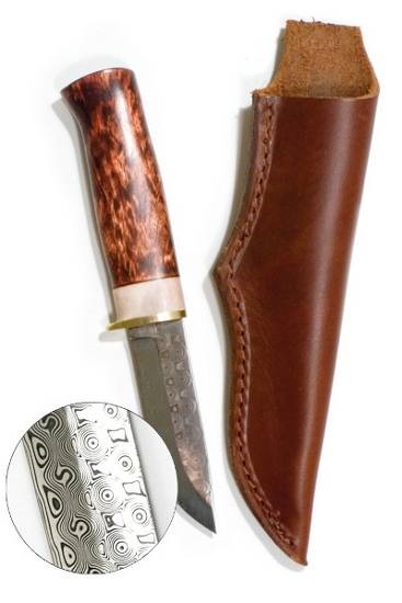 Нож с фиксированным клинком Karesuandokniven Baver Damask 8 (3501) ― Прицел - охотничий интернет магазин
