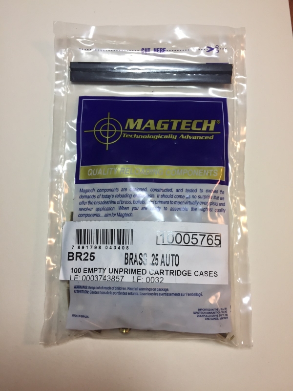 Гильза Magtech 25 ACP 100 шт. (BR25) ― Прицел - охотничий интернет магазин