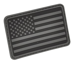 Нашивка на липучці Hazard 4 USA Flag на ліву руку чорна / сіра (PAT-USA-L-BLK)