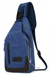 Рюкзак з одного лямкою Denater Blue з гаманцем (DENLBLU-K)