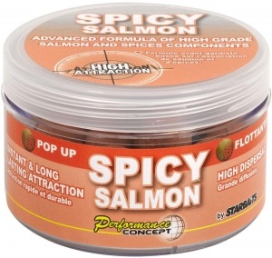 Бойлы Starbaits Spicy salmon pop-up всплывающие острый лосось 20мм 50гр (200.03.88)