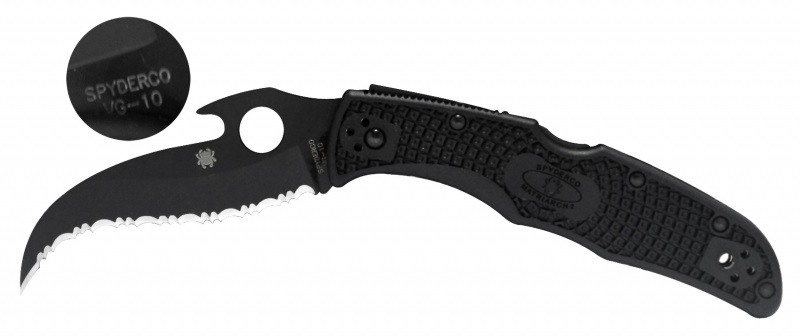 Ніж складаний Spyderco Matriarch 2 Emerson Open serr FRN (C12SBBK2W) — купити в Україні | Приціл