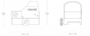 Приціл коліматора Hawke Reflex Dot 1x25 Weaver (12131)