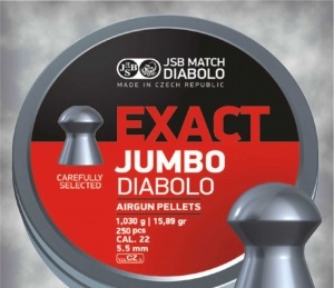 Пули пневматические JSB Exact Jumbo 5,51 мм 1,03 грамма 250 шт/уп (546246-250)