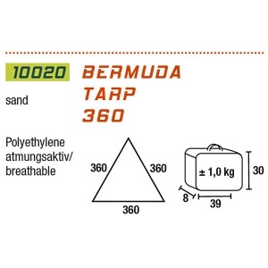 Тент High Peak Bermuda Tarp 360 sand (дев&#39;ятсот двадцять одна тисяча сімсот тридцять сім)