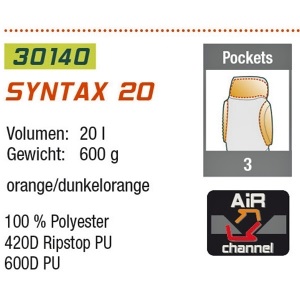 Рюкзак High Peak Syntax 20 (Orange/Dark Orange) (921766)