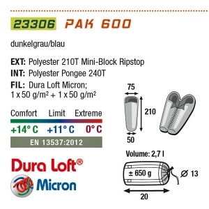 Спальный мешок High Peak Pak 600 (921748)