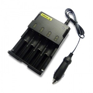 Зарядний пристрій Nitecore I4 charger з адаптером 12V для авто зарядки (I4 charger with / a)