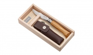 Нож складной Opinel №08 Olivier (кожаный чехол, подарочная корбка) (001098)