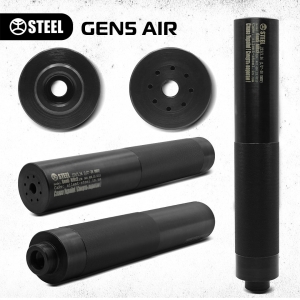 Глушитель Steel .223 AIR 1/2 28 UNEF Gen 5 (ST-10)